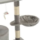 vidaXL Kattenkrabpaal met sisal krabpalen 138 cm pootafdrukken beige
