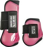 HKM Peesbeschermers + Strijkkappen Set Roze/Zwart Cob/Full