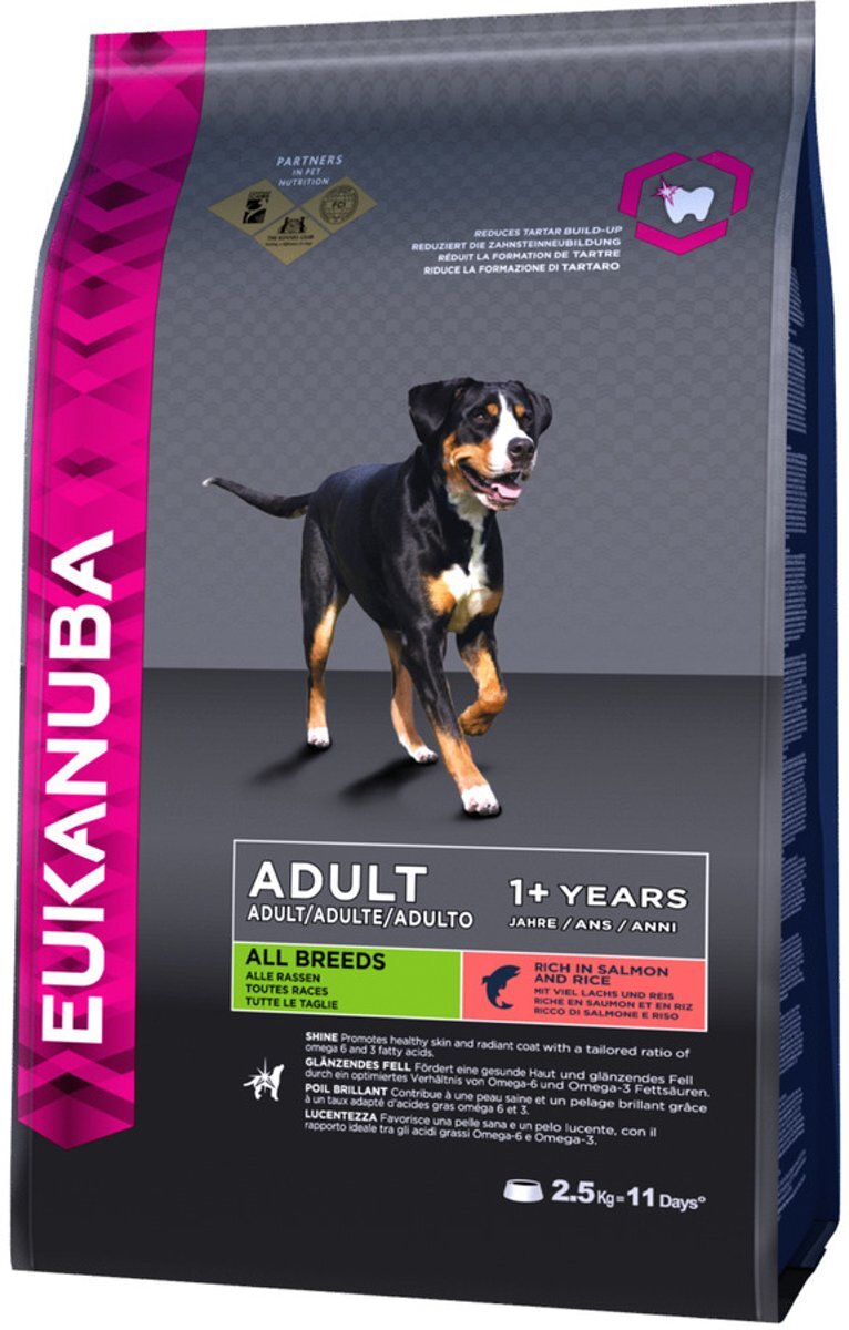 EUKANUBA Dog Adult - Zalm - Hondenvoer - 2.5 kg