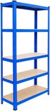 Merkloos / Sans marque Relaxdays zwaarlastenrek - 180 x 75 x 30 cm - 875 kg - blauw