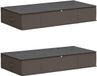 vidaXL Opbergbox met transparant bovenraam, 2 stuks, 90 liter, grijs