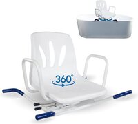 Mobiclinic Lago - Douchezitje - Badstoel - Draaibaar - Met armleuningen - Wit