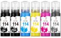 Epson Encre de recharge 114 pour Epson ET-8500/ET-8550, 6 bouteilles de 70 ml