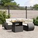Maison Exclusive - Ensemble de meubles de jardin 6 pièces avec canapé et coussins, noir, en polyrotin