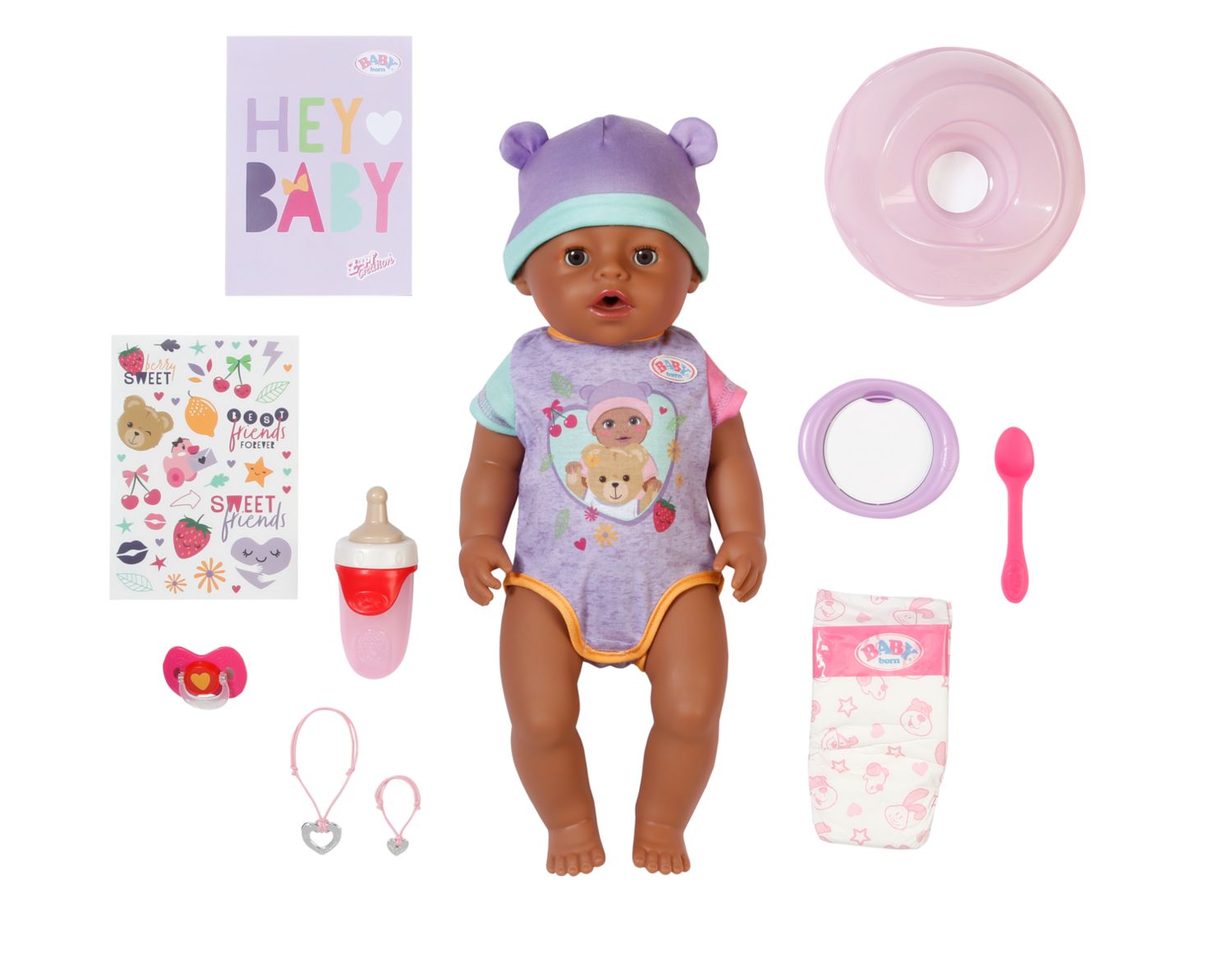 Zapf BABY born Eva (43 cm) - Multicolour Baby Doll for Girls and Boys