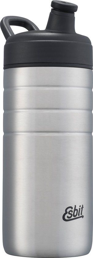 Esbit Majoris roestvrijstalen sportdrankfles 600 ml Zilver