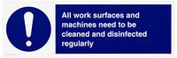 Alle werkoppervlakken en machines