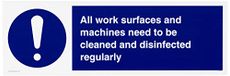 Alle werkoppervlakken en machines