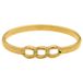 Lucardi - Dames Stainless steel bangle voor dames - Armband - Staal - Goudkleurig