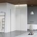FortiFura Galeria inloopdouche - 100x200cm - helder glas - geborsteld RVS