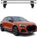 Omac Barres de toit transversales en aluminium pour Audi A1 GB Citycarver / Allstreet 2019-2026 – Antivol – Rainure en T – Testées City Crash – Charge max 50 kg Argent