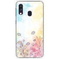 1001 coques Samsung Galaxy A40 Watercolor flowers bedrukt siliconen hoesje