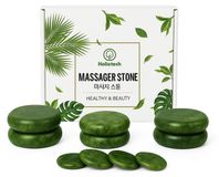 Jade pierre de massage set de pierres chauffantes - 10 pièces - 4 à 7 cm - Vert