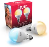 Innr Zigbee E14 slimme kogellamp, geschikt voor Philips Hue, Warmwit tot Koelwit, dimbaar, 460 lumen, 2-Pack