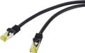 Renkforce RF-4995166 RJ45 Netwerkkabel, patchkabel CAT 6a (losse kabel CAT 7) S/FTP 10.00 m Zwart TPE-mantel, Flexibel,