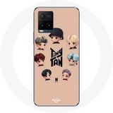 Maniacase Hoesje voor Vivo Y21s 2021 / Y21 2021 BTS TinyTAN Animation Poster RM Jin Suga J-Hope Jimin V And Jungkook