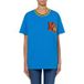 Moschino T-shirt en jersey biologique Varsity Teddy Bear Bleu Taille : XXS