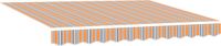 vidaXL Uitschuifbare luifel meerkleurig 350 x 250 cm stof en aluminium