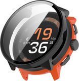 Strap-it Hard case hoesje met gehard glas - bescherming met ingebouwde screenprotector - geschikt voor Suunto Run (zwart)