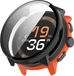 Strap-it Hard case hoesje met gehard glas - bescherming met ingebouwde screenprotector - geschikt voor Suunto Run (zwart)