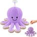 Lean toys Poulpe en peluche avec ventouse violet 16 cm