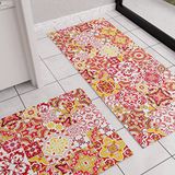 PETTI Artigiani Italiani Keukenloper, antislip, wasbaar, loper, keuken, 52 x 80 cm, design Vietri rood, 100% Made in Italy