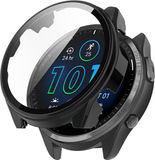 Strap-it beschermhoesje met glasplaat geschikt voor Garmin Forerunner 965 (zwart)