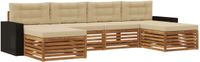 vidaXL - Buiten - bank - set - 6 - st - Massief - Acacia - Hout