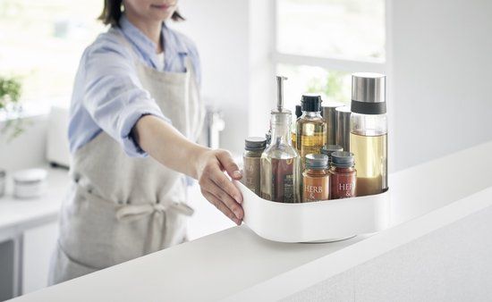 Yamazaki Draaiend Opbergrek - Tower - Wit | 20 cm