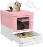 PawHut Kattenbak - PP - 47,5 x 35,5 x 36,7 cm - Roze