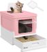 PawHut Kattenbak - PP - 47,5 x 35,5 x 36,7 cm - Roze