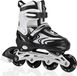 Skates en ligne réglables pour enfants - Noir/Blanc