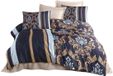 Bleu Housse de couette 200 x 220 cm 100% Polyester Microsatin à fleurs