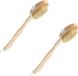 Hout Bad/Douche Scrub Borstels Set van 2x stuks 43 cm