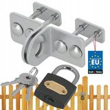 KOTARBAU Garagedeurslot met beugel en 3 sleutels - 30 mm zilver