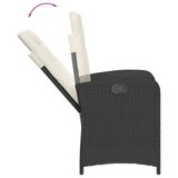 vidaXL 9-delige tuinset met kussens, polyrattan, bruin