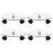 vidaXL Plantenrollers 4 stuks rond 28 cm gehard glas