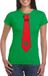 Bellatio Decorations Shoppartners Bv Groen t-shirt met Marokkaanse vlag stropdas dames - Marrokko supporter XL