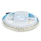 Ledstrip 5 meter 20 W per meter, SMD 5730, kleur van het licht koudwit, 6500 K voor gebruik binnenshuis met plakstrip, voeding met 12 volt.