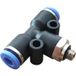 TRU COMPONENTS T-connector TC-13863048 PB6-M5 Buis-Ø: 6 mm Afm. schroefdraad: M5 1 stuk(s)