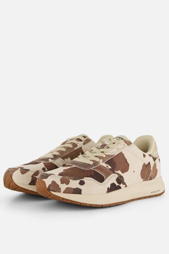 Woden Nicoline Cow Sneakers beige Suede - Maat 40