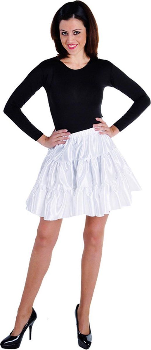 Magic design Verkleed Rok Dames Satijn Wit Maat S