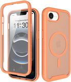 Selected by GSMpunt.nl Apple iPhone 17e / 16e Hoesje Full Protect 360° Cover met MagSafe Matte Oranje