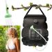 Merkloos / Sans marque Wan GmbH Mobiele campingdouche 20 liter - Draagbare douche met douchekop en slang - Groen/Zwart PVC