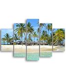 Homemania Afbeelding eiland-5 natuur en landschappen per woonkamer, meerkleurig, 95 x 0,3 x 60 cm, HM205MDF011, MDF
