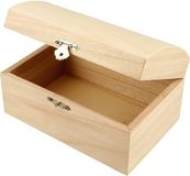Boîte au trésor en bois non imprimée 16 cm