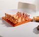 Jeu d'échecs "Âge d'Or" – Pièces en laiton et échiquier pliable en bois