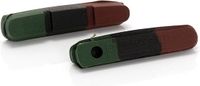 XLC BS-X01 Remrubbers - 55 mm - 4 Stuks - Groen/Zwart/Rood