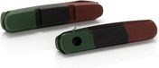 XLC BS-X01 Remrubbers - 55 mm - 4 Stuks - Groen/Zwart/Rood