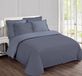 TRANKIELO® - Ensemble de literie 100% Coton – 1 housse de couette 200 x 200 cm + 2 taies d'oreiller 65 x 65 cm, gris et gris perle